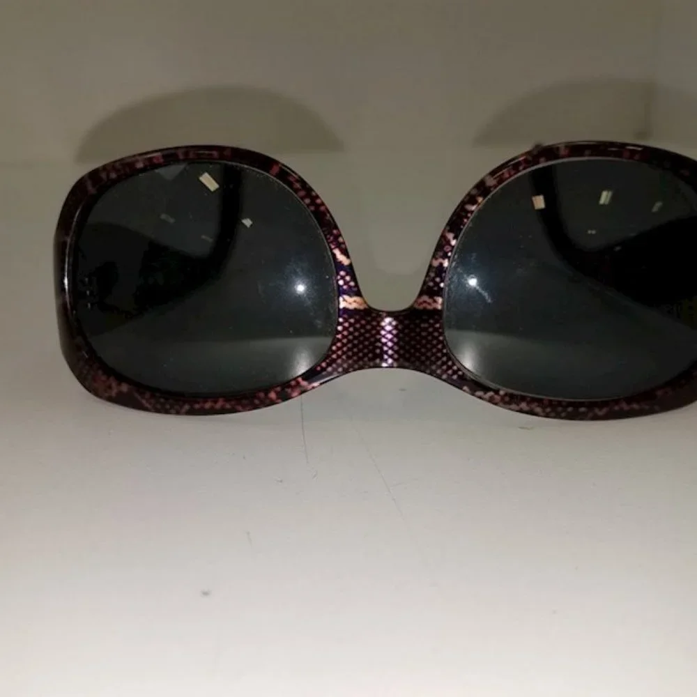 Kate Spade Prescriptive Snake print Brown Gold Sunglasses W/ Green kate sp Case - Picture 3 of 8